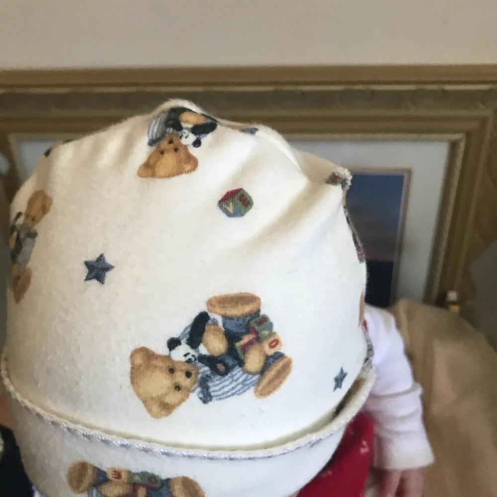 Rare Vintage Handmade Teddy Bear Beanie Cap